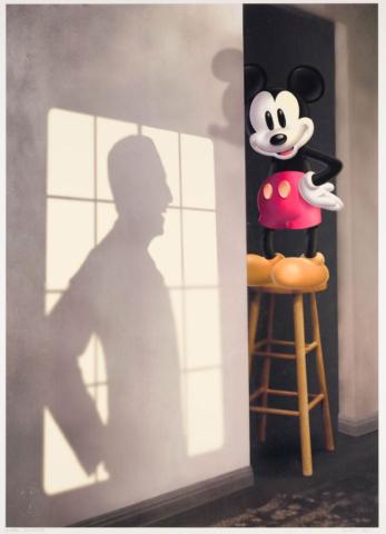 Mickey Mouse Walt's Reflection Lithographic Print by Ralph Kent (2002) - ID: febwalt22291 Walt Disney