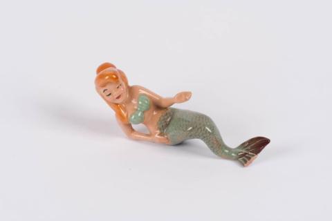 As-Is Peter Pan Mermaid Miniature Figurine by Hagen Renaker (c.1950s)  - ID: hagen00040mer Disneyana