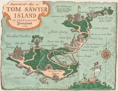 Tom Sawyer Island Guidebook and Map (1957) - ID: jan24159 Disneyana