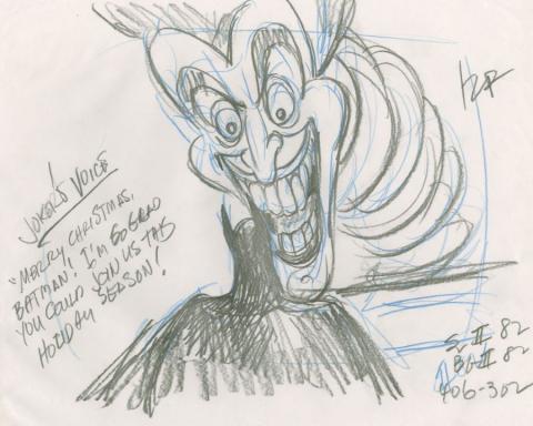 Batman: The Animated Series "Christmas with the Joker" Layout Drawing (1992) - ID: jan24252 Warner Bros.