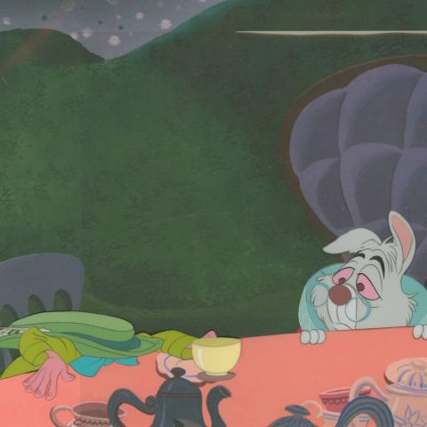 Alice in Wonderland White Rabbit & Mad Hatter Production Cels (1951) - ID: jan24309 Walt Disney