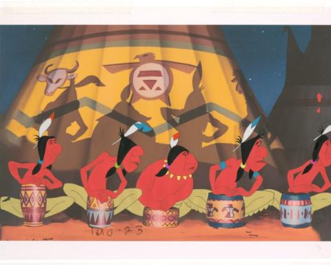 Peter Pan Natives Drum Circle Production Cel  (1953) - ID: jan24310 Walt Disney