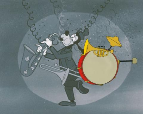 Mickey Mouse Club Theme Song Goofy's Drum Production Cel (1955) - ID: jan24311 Walt Disney
