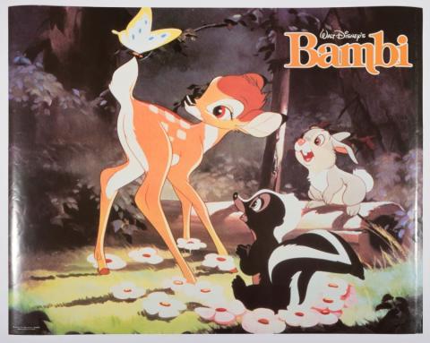 Bambi, Thumper, and Flower Promotional Poster (c.1980s) - ID: janbambi22293 Walt Disney