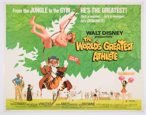 The World's Greatest Athlete Promotional Half-Sheet Poster  (19763) - ID: jandisney22223 Walt Disney