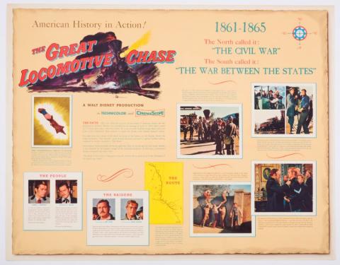 The Great Locomotive Chase Half Sheet Poster (1956) - ID: jandisney22258 Walt Disney