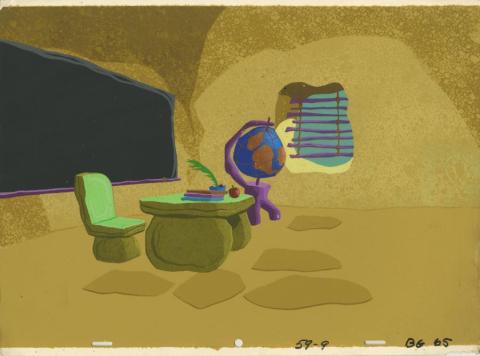 The Flintstone Comedy Hour Schleprock's Cousin Production Background (1972) - ID: janhbbg6789 Hanna Barbera