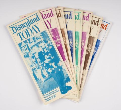 Collection of 8 Disneyland Today Souvenir Guidebooks (March 1987)  - ID: jul22005 Disneyana