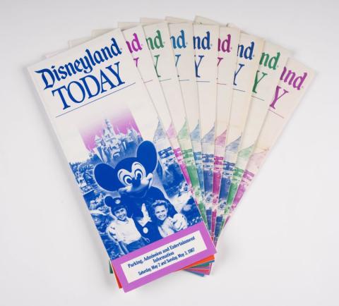 Collection of 9 Disneyland Today Souvenir Guidebooks (May 1987) - ID: jul22008 Disneyana