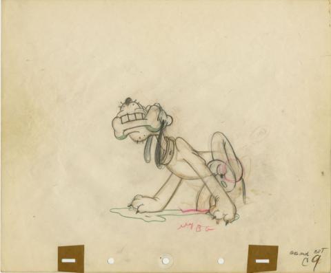 Pluto Bone Trouble Production Drawing (1937) - ID: jul22042 Walt Disney