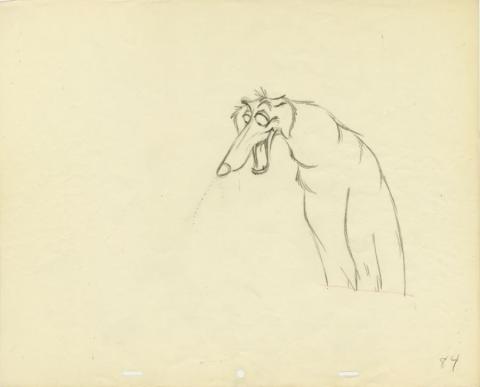 Lady and the Tramp Boristhe Pound Dog Production Drawing (1955) - ID: jul22048 Walt Disney