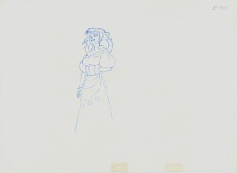 Hunchback of Notre Dame Esmeralda Rough Development Sketch (1996) - ID: jul22333 Walt Disney