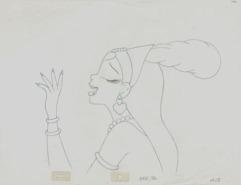 The Thief and the Cobbler Princess Yum Yum Production Drawing (1993) - ID: jul22341 Richard Williams
