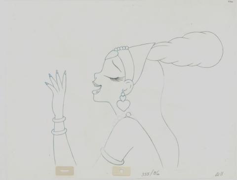 The Thief and the Cobbler Princess Yum Yum Production Drawing (1993) - ID: jul22342 Richard Williams