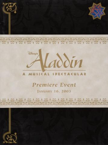 Aladdin: A Musical Spectacular Premiere Event Program (2003) - ID: jul22408 Disneyana