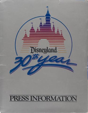 Disneyland's 30th Year Promotional Press Kit Folder (1984) - ID: jul22420 Disneyana