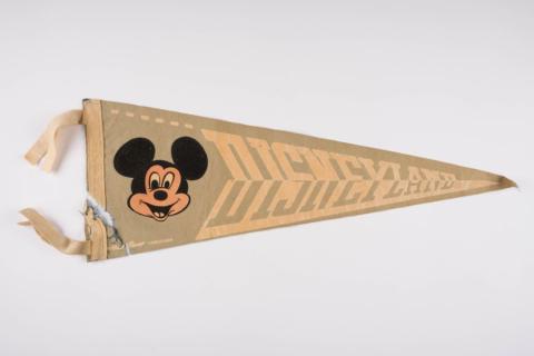 Disneyland Mickey Mouse Souvenir Felt Pennant (c.1960s) - ID: jul22440 Disneyana