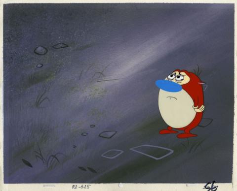 Ren and Stimpy Production Cel and Terminal Stimpy Background (1995) - ID: jul22685 Nickelodeon