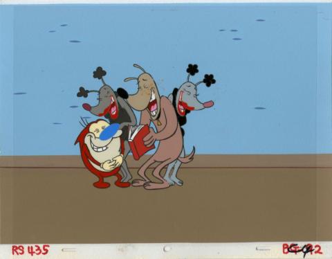 Ren and Stimpy School Mates Production Cel and Background (1995) - ID: jul22687 Nickelodeon