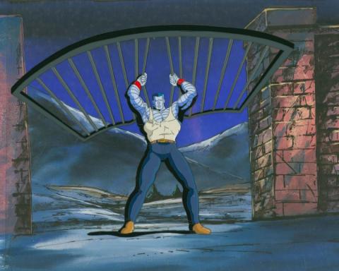 X-Men Red Dawn Matching Colossus Production Cel and Background (1993) - ID: jul24028 Marvel