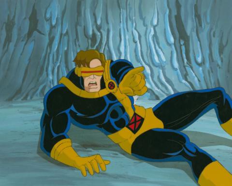 X-Men Graduation Day Matching Cyclops Production Cel and Background (1997) - ID: jul24041 Marvel