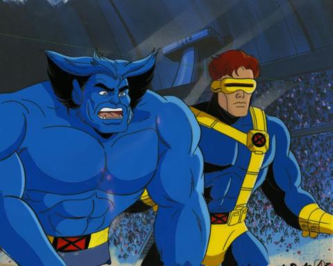 X-Men Mojovision Beast and Cyclops Production Cel (1994) - ID: jul24056 Marvel
