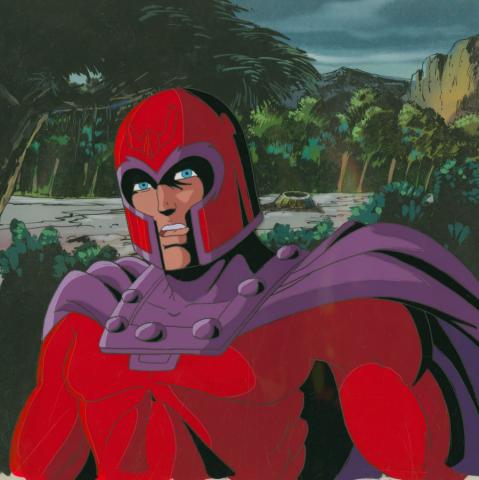 X-Men Red Dawn Magneto Production Cel and Background (1993) - ID: jul24109 Marvel