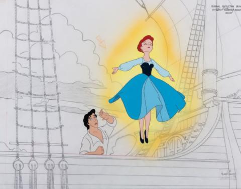 The Little Mermaid II: Return to the Sea Layout Drawing and Recreated Cel (2000) - ID: jul24184 Walt Disney