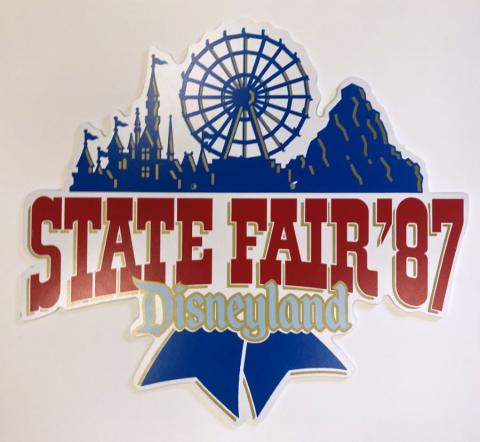 State Fair '87 Disneyland Park Used Lamppost Sign - ID: juldisneyana21081 Disneyana