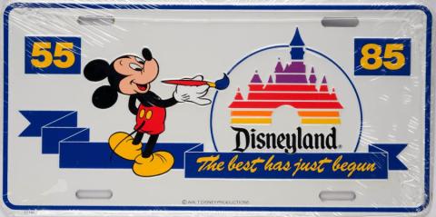 Disneyland The Best Has Just Begun License Plate (1985) - ID: jun22178 Disneyana