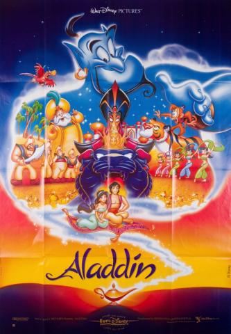 Aladdin Euro Disney Promo0tional One-Sheet Poster (1992) - ID: jun22234 Walt Disney