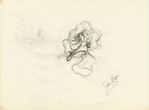 Who Framed Roger Rabbit Lena Hyena Development Drawing by Jane Baer (1988) - ID: jun22344 Walt Disney