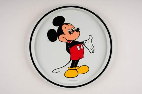 Disneyland Mickey Mouse Souvenir Metal Serving Tray (1980s) - ID: jun22462 Disneyana