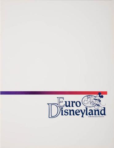 EuroDisneyland Promotional Information Brochure (1986) - ID: jun22481 Disneyana