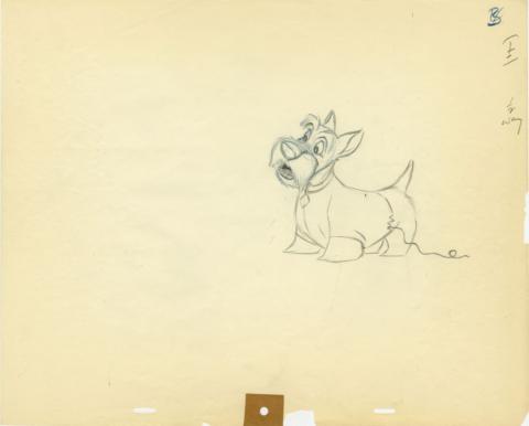 Lady and the Tramp Jock Production Drawing (1955) - ID: jun22487 Walt Disney