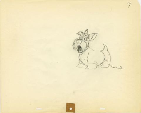 Lady and the Tramp Jock Production Drawing (1955) - ID: jun22488 Walt Disney