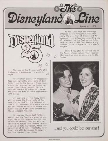 Disneyland Line Vol. 11 No. 34 Newsletter (August 1979) - ID: jun22544 Disneyana