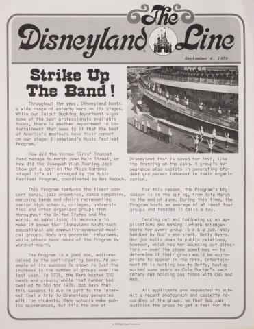 Disneyland Line Vol. 11 No. 36 Newsletter (September 1979) - ID: jun22545 Disneyana