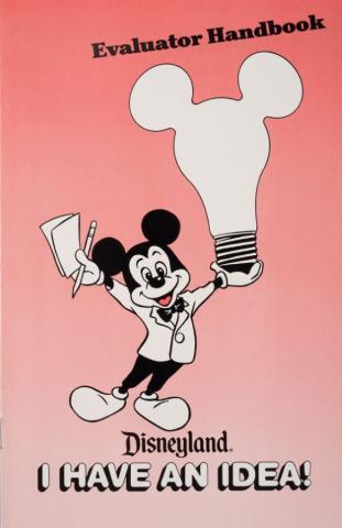 Disneyland I Have an Idea Evaluator Handbook (1988) - ID: jun22655 Disneyana