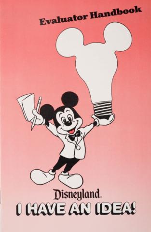 Disneyland I Have an Idea Evaluator Handbook (1988) - ID: jun22656 Disneyana