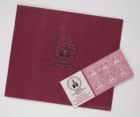 Disneyland Community Service Awards Ticket and Program (1986) - ID: jun22707 Disneyana