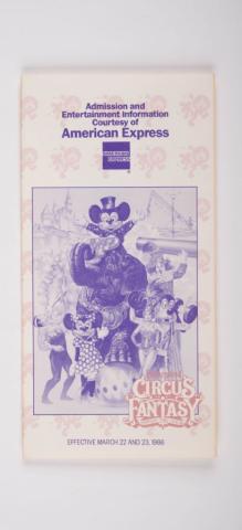 Circus Fantasy Promo Disneyland  Guidebook (March 22-23, 1986) - ID: jun22778 Disneyana