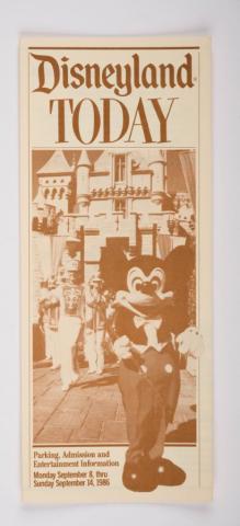 Disneyland Today Event Guidebook (September 8-14, 1986) - ID: jun22796 Disneyana