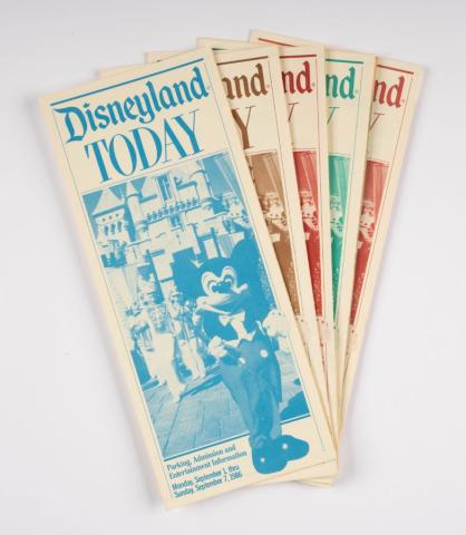 Collection of 5 Disneyland Today Souvenir Guidebooks (September 1986) - ID: jun22824 Disneyana