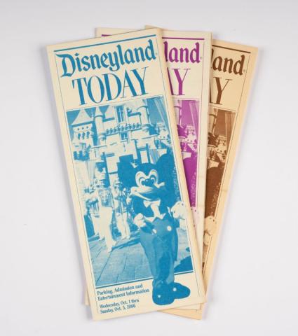 Collection of 3 Disneyland Today Souvenir Guidebooks (October 1986) - ID: jun22825 Disneyana