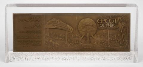EPCOT Commemorative Limited Edition Lucite Ticket (1982) - ID: jun23134 Disneyana