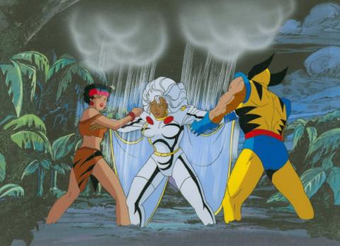 X-Men Savage Land, Strange Heart, Part Two Jubilee, Storm, and Wolverine Production Cel (1994) - ID: jun24115 Marvel