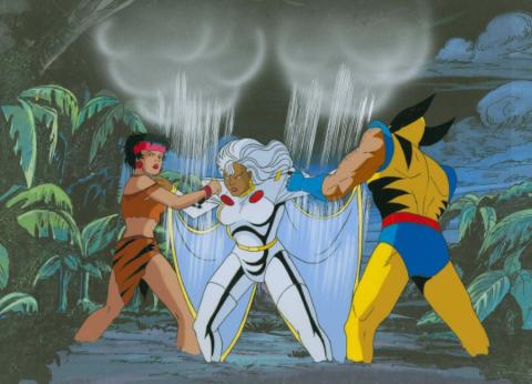 X-Men Savage Land, Strange Heart, Part Two Storm, Wolverine, & Jubilee Production Cel (1994) - ID: jun24116 Marvel