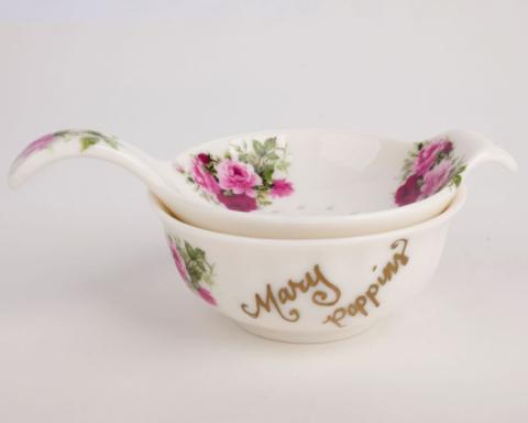 Mary Poppins Floral Ceramic Colander - ID: jundisneyana20351 Disneyana