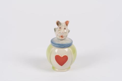 1950s Alice in Wonderland White Rabbit Ceramic Jar by Regal China - ID: leeds0018rab Disneyana